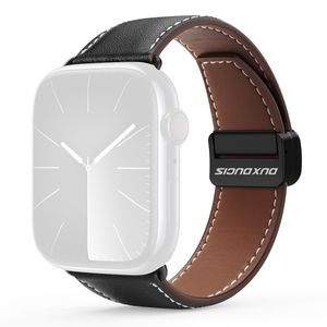 DUX DUCIS YA Series Apple Watch 42/44/46/49mm Urrem i ægte læder - Sort