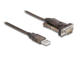 Delock-adapter USB 2.0 til RS232 DB9 hunn med skruer – 1,5 m