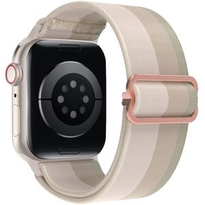 AHASTYLE WE26 Apple Watch 49 / 46 / 44 / 42mm Punottu nailoninen kellonranneke - Beige