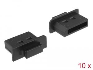 Delock støvdeksel DisplayPort hunn, 10-pakning – svart