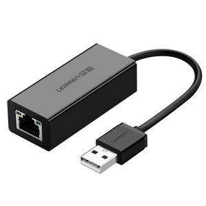 Ugreen extern nätverkskort RJ45 till USB 2.0 Ethernet svart