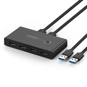 Ugreen switch box HUB switch 4x USB 3.2 Gen 1 USB splitter for to datamaskiner svart (US216 30768)