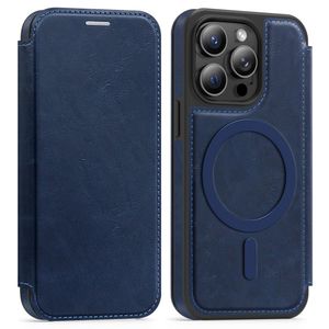 iPhone 14 Pro Plånboksfodral MagSafe-kompatibel Korthållare RFID - Mörkblå