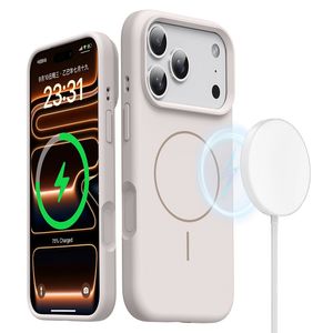 iPhone 18 Pro Max/17 Pro Max MagSafe Skal i silikon - Vit