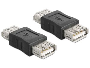Delock-adapter usb-a hunn - usb-a hunn - svart