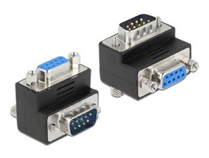 Delock D-Sub 9-pins hunn-til-hann-adapter - 90° vinklet