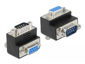 Delock D-Sub-adapter 9-pins hann-til-hunn 270° vinklet – svart