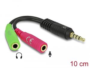 Delock Headset-splitter 3,5 mm jack hunn til 2x 3,5 mm jack hann