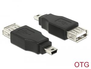 Delock-adapter USB mini hann til USB 2.0-A hunn OTG