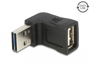 Delock EASY USB-A 2.0 til USB-A 2.0-adapter - vinklet opp/ned