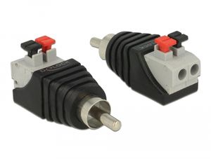 Delock-adapter RCA hann til terminalblokk med trykknapp – svart/grønn