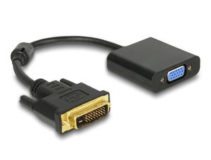 Delock-adapter DVI-D 24+1 hann til VGA hunn - svart