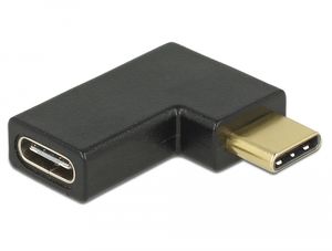 Delock USB-adapter USB-C 10 Gbps vinklet venstre/høyre – svart