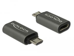 Delock USB Micro-B til USB-C-adapter - antrasitt