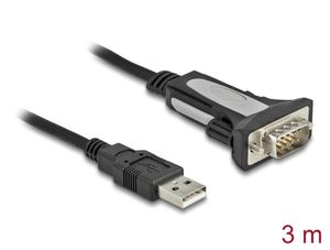 Delock-sovitin USB-A 2.0 - 1 x sarjaliitäntä RS-232 DB9 3m