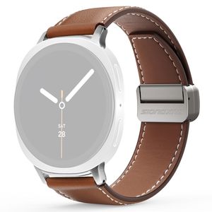 DUX DUCIS Samsung Galaxy Watch8/8 Classic Klokkereim i ekte skinn – brun