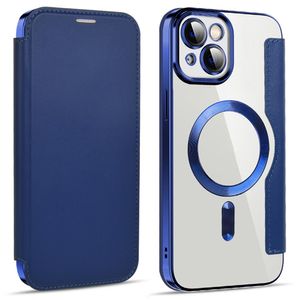 iPhone 14 Plus Plånboksfodral MagSafe RFID-blockerande – Safir