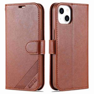 AZNS iPhone 14 Flip Phone Stand Cover - Brown