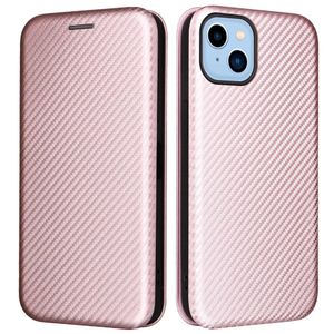 iPhone 14 Carbon Fiber Texture cover - Rose Gold