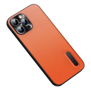 Shock-resistant iPhone 14 Pro Max case with a stand - Orange