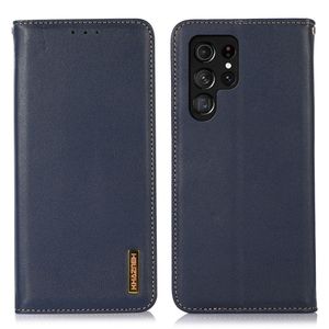 KHAZNEH Genuine Leather Samsung Galaxy S23 Ultra cover - Blue