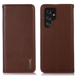 KHAZNEH Genuine Leather Samsung Galaxy S23 Ultra cover - Brown