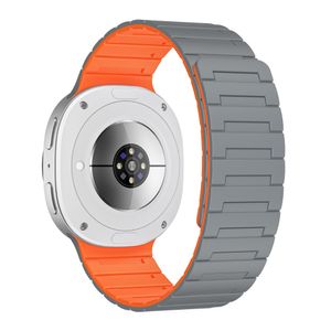 Samsung Galaxy Watch8 Classic 46mm osv. Urrem, Silikone - Grå+Orange