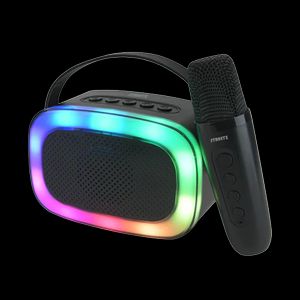 Streetz - Karaoke kaiutin langattomalla mikrofonilla - Musta