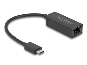 Delock USB-C nätverksadapter 2.5 Gigabit LAN – svart