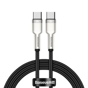 Baseus Cafule Series Metal Data USB-C / USB-C PD QC SCP 100W kabel 1 m sort