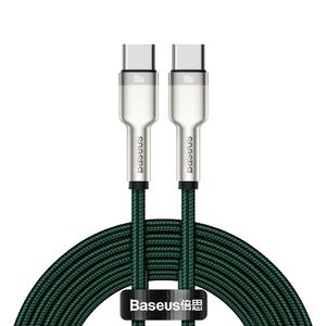 Baseus Cafule Series Metal USB-C til USB-C kabel 100W 2 meter – Grøn
