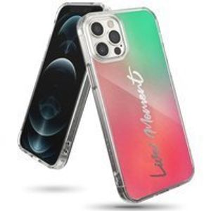 Ringke Fusion Cover til iPhone 12 Pro Max - Lyserød/Grøn