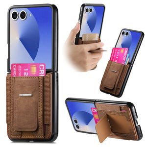 Samsung Galaxy Z Flip7 5G Skal med korthållare - Brun
