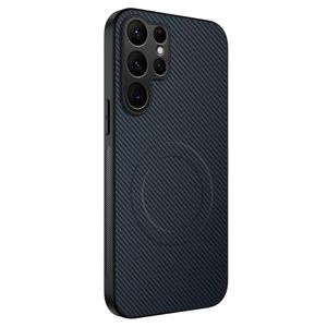 Samsung Galaxy S26 Ultra MagSafe Skal Kolfibertextur – Blå