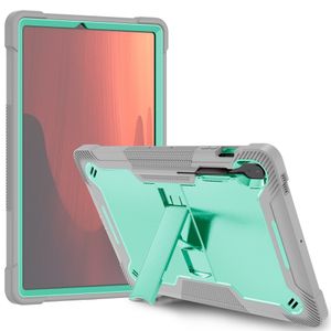 Samsung Galaxy Tab S10 FE Plus Case with Stand - Green  /  Grey