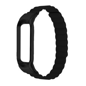 Magneettinen Xiaomi Mi Band 3 & 4 silikoniranneke - Musta