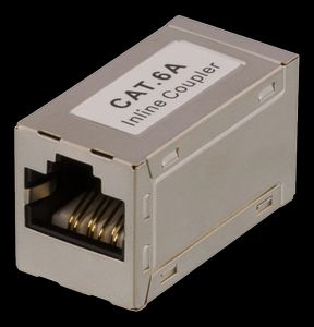 Coupler CAT6a, FTP (shielded), naaras–naaras – hopea