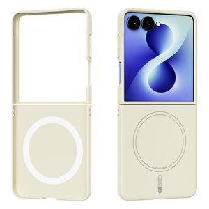 ABEEL Samsung Galaxy Z Flip8 MagSafe kuori silikonista - Beige