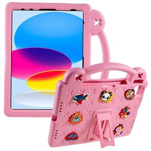 iPad A16 11" 2025/10.9" 2024 Børnecover med standfunktion - Lyserød