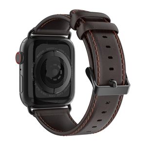 DUX DUCIS Apple Watch 42/44/46/49 mm skinnrem – mørkebrun