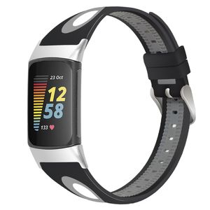Fitbit Charge 6 / 5 Tofarget Klokkereim - Svart / Grå