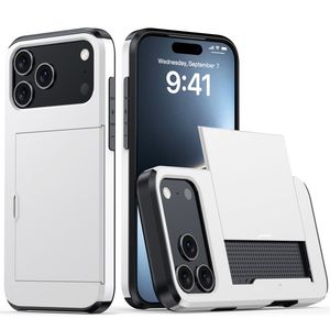 iPhone 18 Pro Max/17 Pro Max Kuori korttitaskulla - Valkoinen