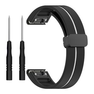 Garmin Fenix ​​8 51mm Klockarmband i Silikon - Svart, Vit