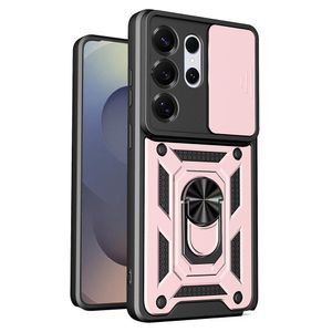 AMORUS Samsung Galaxy S26 Ultra Skal med Stativ och Linsskydd - Roséguld