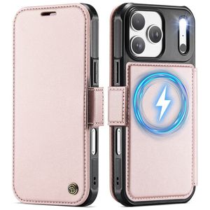 CASEME 053  iPhone 17 Pro Lommeboketui MagSafe RFID Blokkerende  - Lysrosa