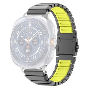 Samsung Galaxy Watch Ultra2 Klokkerem i titan og silikon - Svart/Grønn
