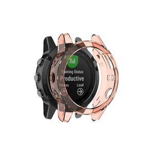Garmin Fenix 5/5 Plus Case in TPU - Transparent Pink