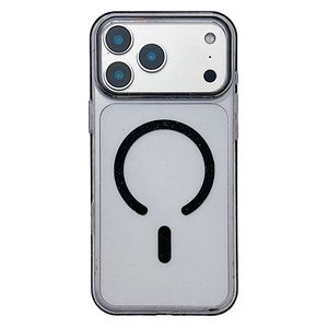 Glitter iPhone 18 Pro Max/17 Pro Max MagSafe-deksel – Gjennomsiktig svart