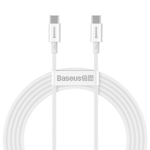 Baseus CATYS-C02 USB-C til USB-C 100W kabel 2m hvid