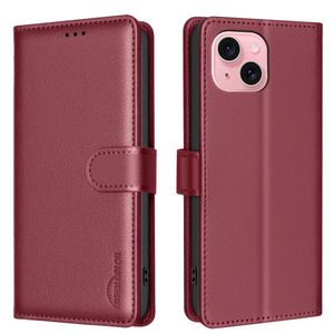 BINFEN COLOR iPhone 13/14 Wallet Cover RFID Blocking - Red